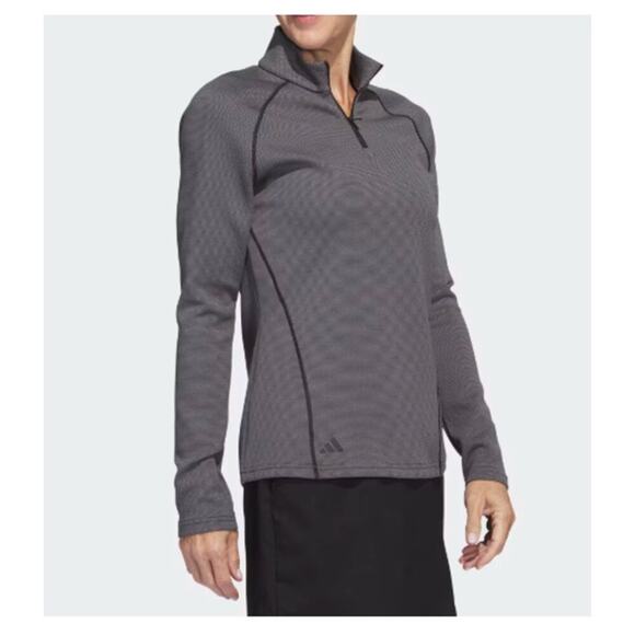 Adidas Women's Black 1/4-Zip Golf Pullover Size L - Picture 3 of 8